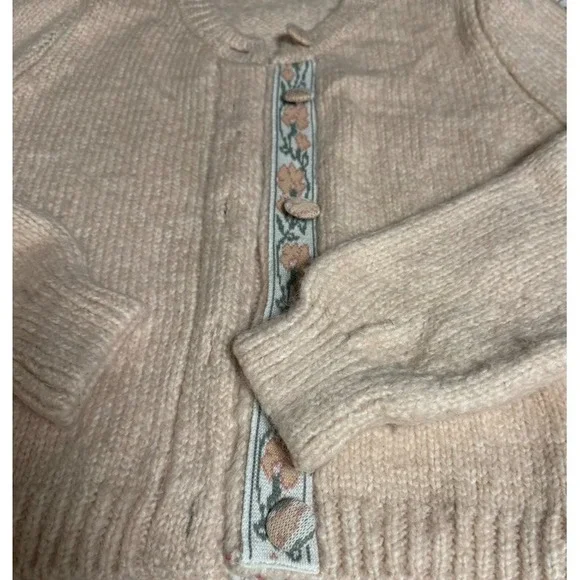 MNG Cardigan Sweater Button Front Cottage Fairy SZ Medium - Picture 6 of 7